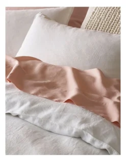 Sandy Cape Washed Belgian Linen Quilt Cover Set White 7 Sandy Cape Washed Belgian Linen Quilt Cover Set White -Linen House Shop 527376340 3 1 720x928