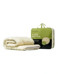 Sleep Restful Wool Mattress Topper White -Linen House Shop 588623050 5 720x928