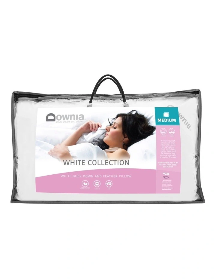 White Collection Duck Down Pillow White 3 White Collection Duck Down Pillow White