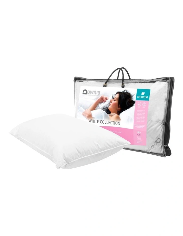 White Collection Duck Down Pillow White 4 White Collection Duck Down Pillow White - Image 2