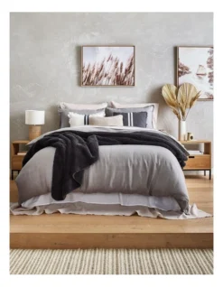 Sandy Cape Washed Belgian Linen Quilt Cover Set Grey -Linen House Shop 607134160 804163870 4 720x928