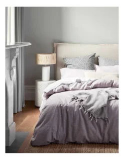 Chambray Fringe Bedlinen Collection In Lilac