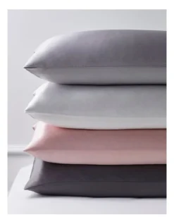 Heritage Luxe Silk Pillowcase In Charc -Linen House Shop 653987980 781449040 4 2 720x928