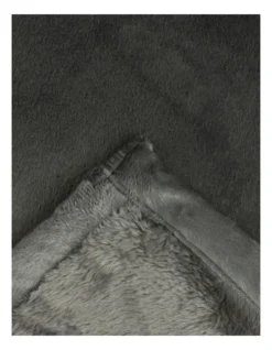 Heritage Faux Mink Blanket Charcoal 9 Heritage Faux Mink Blanket Charcoal -Linen House Shop 656045110 656044480 4 720x928
