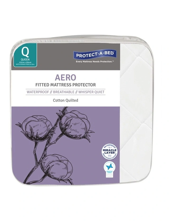 Aero Cotton Quilted Waterproof Fitted Mattress Protector 3 Aero Cotton Quilted Waterproof Fitted Mattress Protector