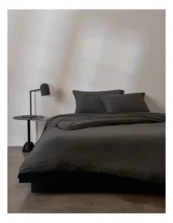 Calvin Klein Modern Cotton Harrison Quilt Cover In Charcoal