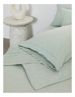 Calvin Klein Modern Cotton Harrison Quilt Cover In Mint Sandstone -Linen House Shop 710870410 936562960 4 720x928