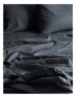 Halo Organic Cotton Sheet Set Steel Charcoal -Linen House Shop 740788750 804566440 2 720x928