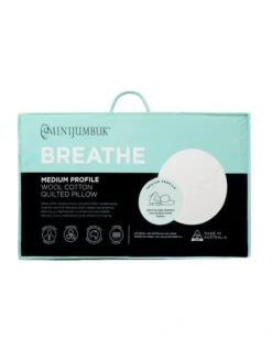 Breathe Wool Cotton Quilted Pillow