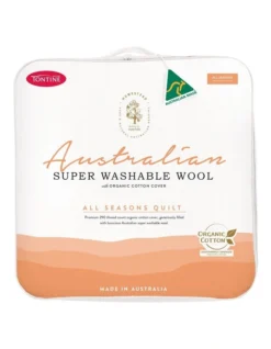 Homestead Australian Super Washable Wool With Organic Cotton Cover All Seasons Quilt