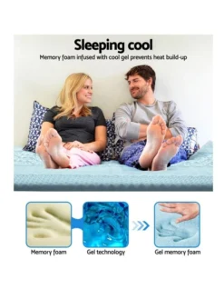 COOL GEL Memory Foam Mattress Topper BAMBOO 5CM 7-Zone Double 9 COOL GEL Memory Foam Mattress Topper BAMBOO 5CM 7-Zone Double -Linen House Shop 757101160 3 720x928