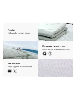 COOL GEL Memory Foam Mattress Topper BAMBOO 8CM 7-Zone Double -Linen House Shop 757101520 5 720x928