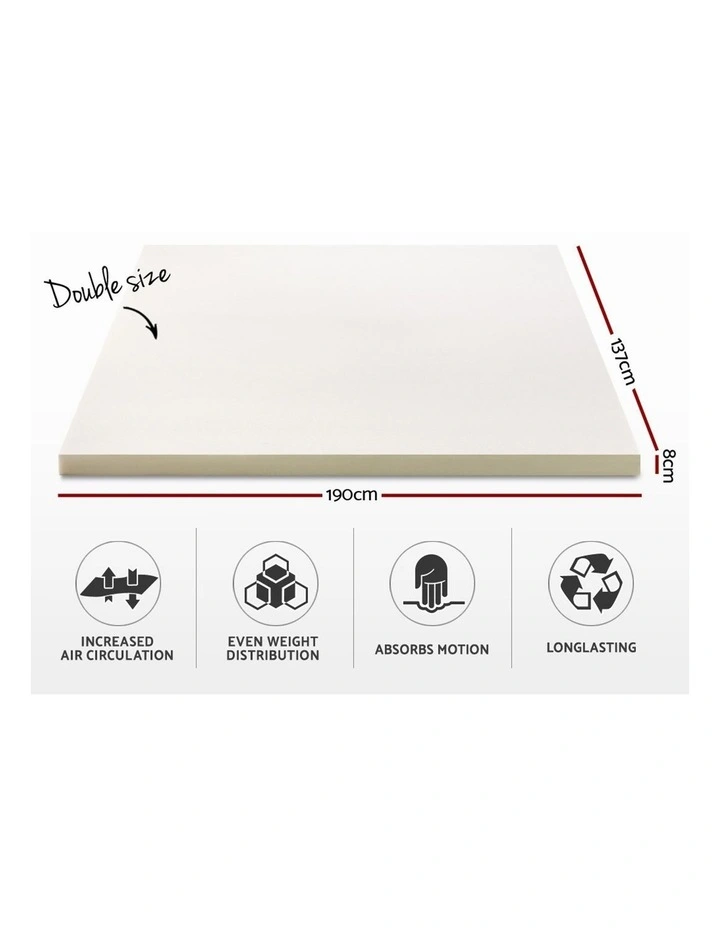 Double Size Memory Foam Mattress Topper 4 Double Size Memory Foam Mattress Topper - Image 2