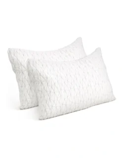 Set Of 2 Rayon Single Memory Foam Pillow
