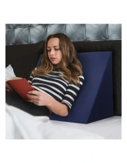 Foam Wedge Back Support Pillow In Blue -Linen House Shop 757642690 5 720x928