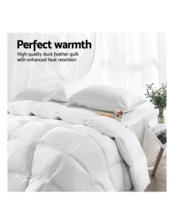King Size Light Weight Duck Down Quilt In White -Linen House Shop 758007910 4 1 720x928