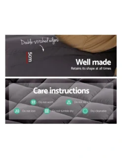 Bamboo Charcoal Pillowtop Mattress Topper Protector Cover Double -Linen House Shop 758115010 3 720x928