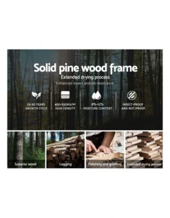 King Single Size Wooden Bed Frame White -Linen House Shop 758130940 4 720x928