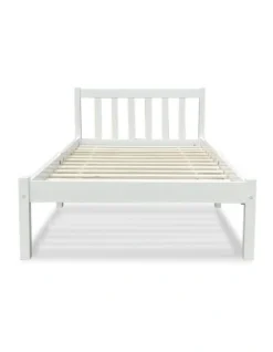 Single Size Wooden Bed Frame White 12 Single Size Wooden Bed Frame White -Linen House Shop 758131300 4 720x928