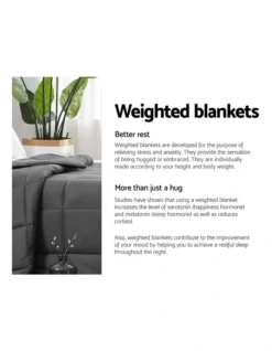 Cotton Weighted Gravity Blanket Deep Relax Sleeping Adult 7KG -Linen House Shop 758132740 4 720x928