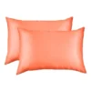 Royal Comfort Mulberry Silk Pillowcase Twin Pack Living Coral