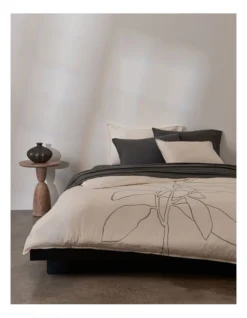 Calvin Klein Modern Cotton Harrison Sheeting In Charcoal -Linen House Shop 771590800 771590620 7 1 720x928