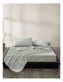 Calvin Klein Modern Cotton Harrison Sheeting In Mint Sandstone