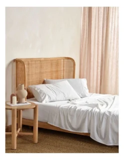 Linen House Nara Bamboo Cotton 400TC Sheet Set White