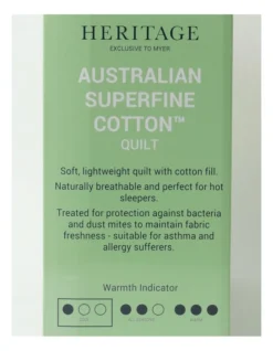 Heritage Australian Superfine Cotton Light Weight Quilt -Linen House Shop 780640930 5 720x928