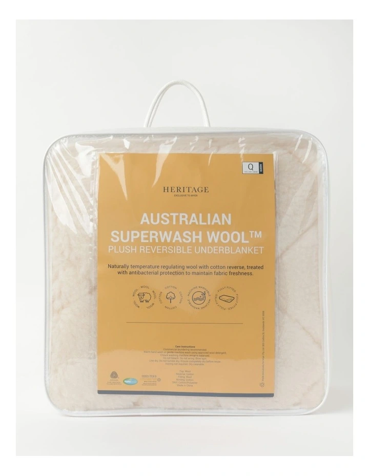 Heritage Australian Wool Reversible Under Blanket 3 Heritage Australian Wool Reversible Under Blanket