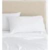 Organic Cotton Sateen 400TC Sheet Set In White -Linen House Shop 787431790 1 720x928