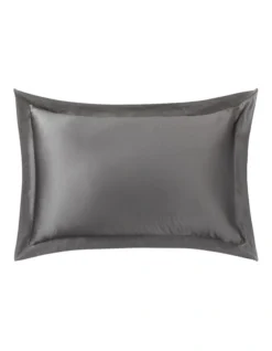 Lanham Silk Tailored Pillowcase In Flint