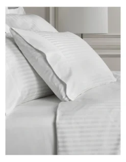 Millennia 1200TC Flat Sheet In Snow -Linen House Shop 787475710 3 720x928