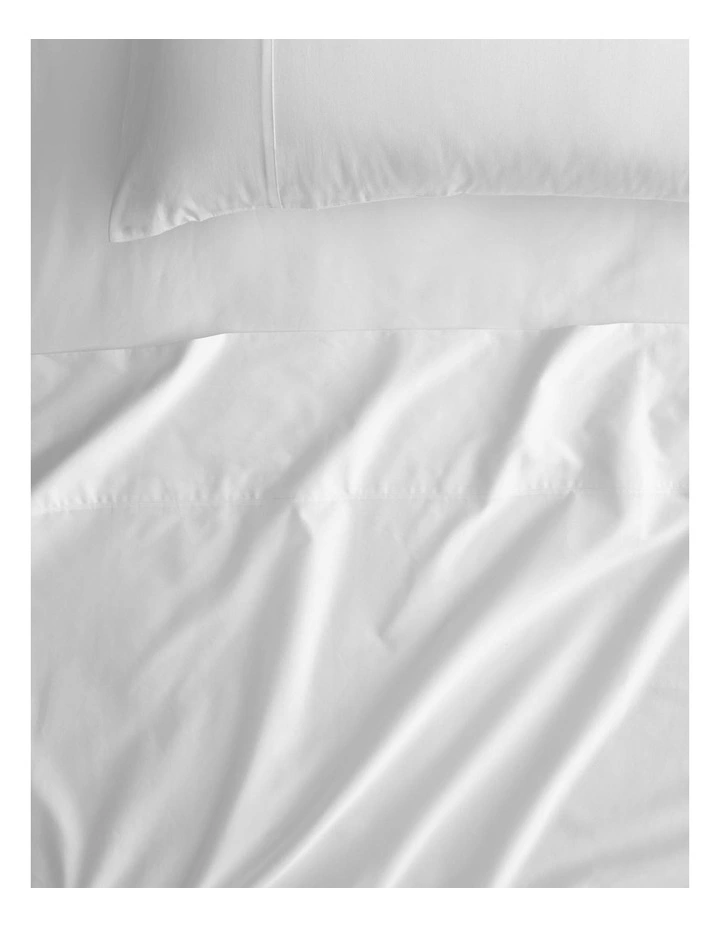 Egyptian Cotton Twill 500TC Fitted Sheet In Snow 3 Egyptian Cotton Twill 500TC Fitted Sheet In Snow