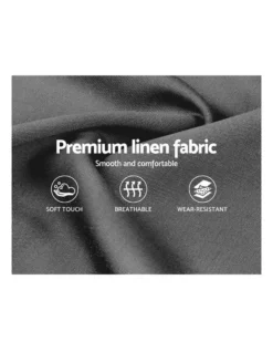 Double Size Fabric Bed Frame Headboard Grey 13 Double Size Fabric Bed Frame Headboard Grey -Linen House Shop 795723220 6 720x928