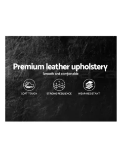 Double Size PU Leather Bed Frame Headboard Black -Linen House Shop 795723400 6 720x928