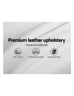 Double Full Size Bed Frame Base Mattress Platform White Leather Wooden NEO -Linen House Shop 795723670 6 720x928