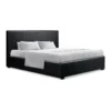 Queen Size Bed Frame Gas Lift PU Leather Wooden Storage Steel Black 1 Queen Size Bed Frame Gas Lift PU Leather Wooden Storage Steel Black -Linen House Shop 795724840 1 720x928