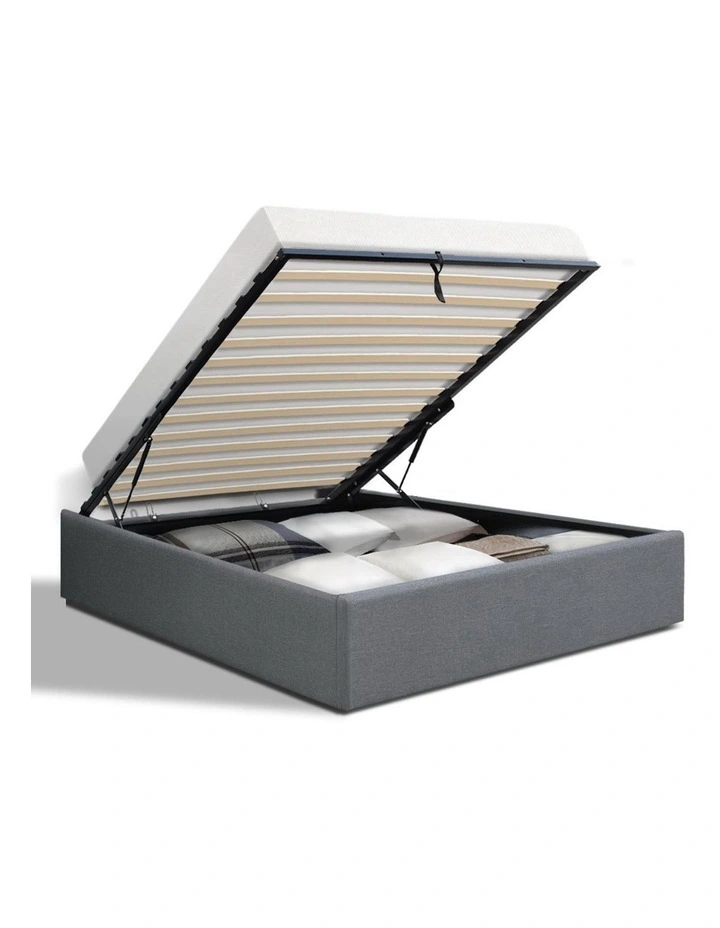 King Single Size Gas Lift Bed Frame Base With Storage Fabric 3 King Single Size Gas Lift Bed Frame Base With Storage Fabric