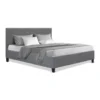 Queen Size Fabric Bed Frame HeadboardGrey 1 Queen Size Fabric Bed Frame HeadboardGrey -Linen House Shop 795731590 1 720x928