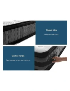 36Cm Double Mattress 7 Zone Euro Top Pocket Spring Medium Firm Foam -Linen House Shop 795830860 6 720x928