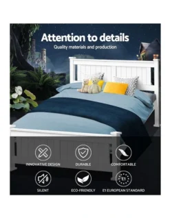 Queen Wooden Timber Bed Frame RIO Kids Adults Mattress Base Size -Linen House Shop 795839770 3 720x928
