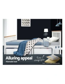 Double Full Size Wooden Bed Frame PONY Timber Mattress Base Bedroom Kids -Linen House Shop 795841570 6 720x928