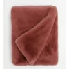 Heritage Amelie Faux Fur Throw Withered Rose -Linen House Shop 798599980 1 720x928