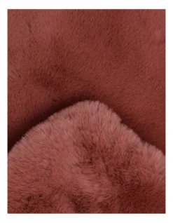 Heritage Amelie Faux Fur Throw Withered Rose -Linen House Shop 798599980 2 720x928