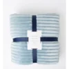 Heritage Chunky Rib Mink Blanket In Pale Blue -Linen House Shop 800097490 871869250 1 1 720x928