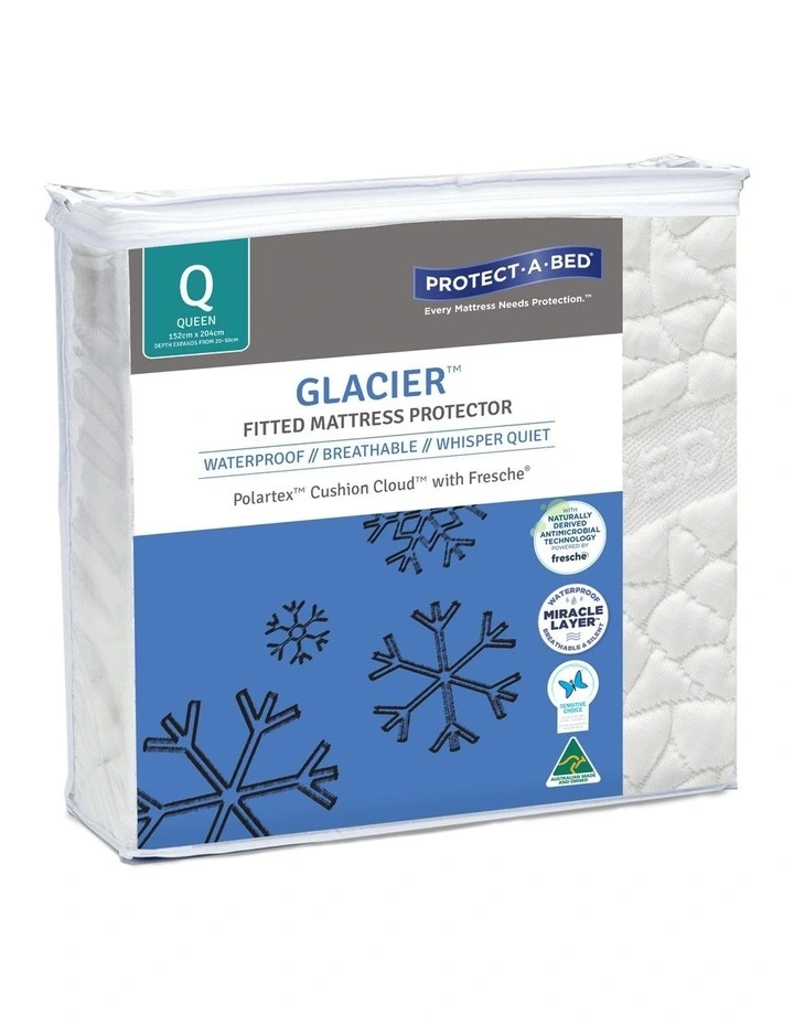 Glacier Cooling Waterproof Mattress Protector 3 Glacier Cooling Waterproof Mattress Protector