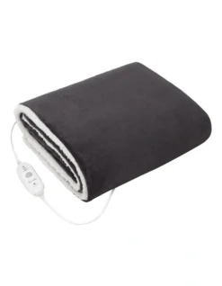 Breville Lush Plush Reversible Heated Throw In Dusk Grey