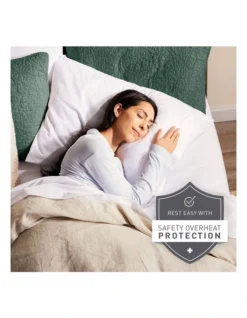 Sleep Perfect Wool Fleece Electric Blanket King In White -Linen House Shop 814480390 2 1 720x928