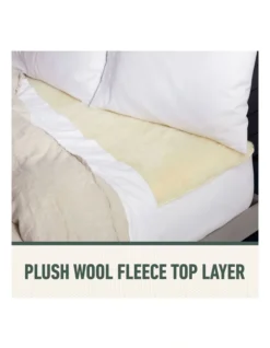 Sleep Perfect Wool Fleece Electric Blanket King In White -Linen House Shop 814480390 3 1 720x928